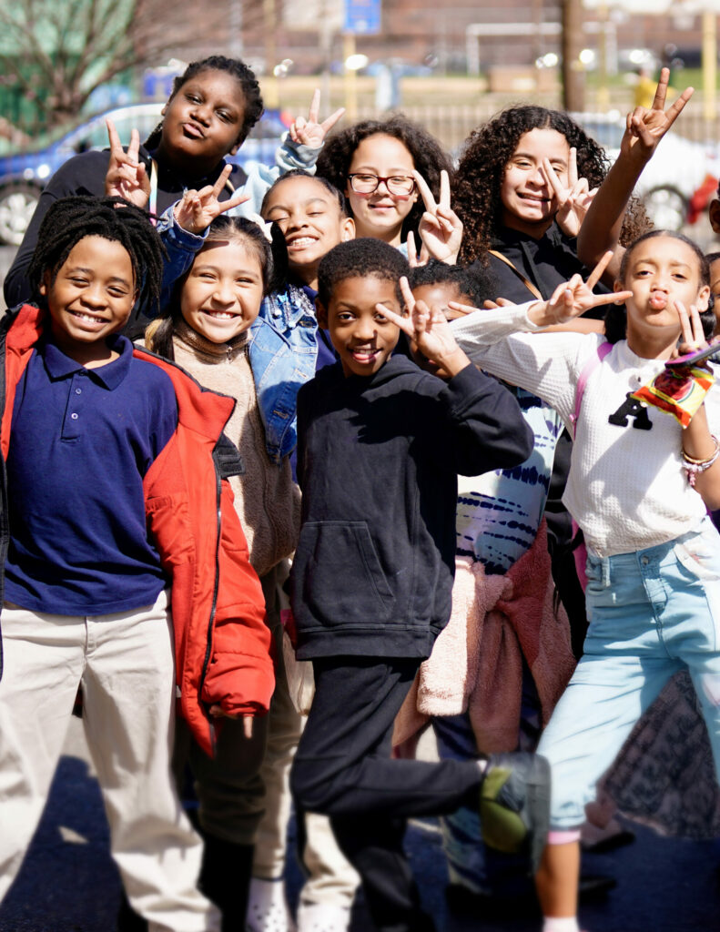 Cluster of students from various backgrounds