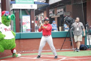 High school student Batting at Ring the Bell PHL