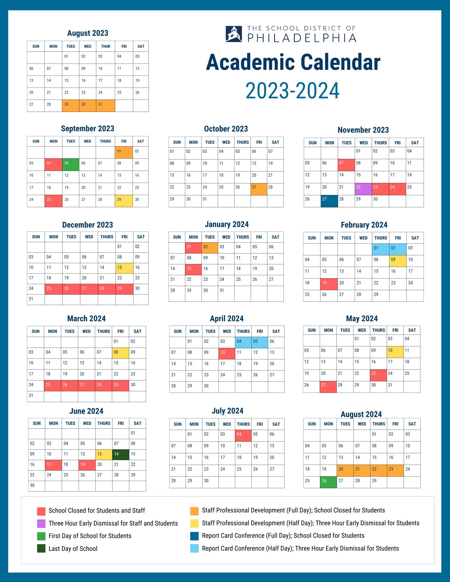 2024 25 Philadelphia School Calendar Conny Diannne